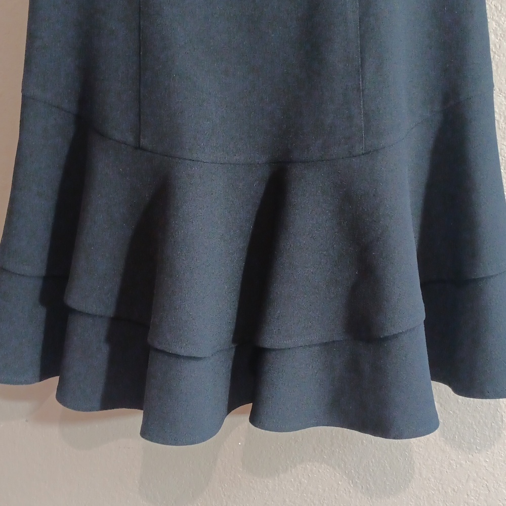 Eliza J Black Cap-Sleeve Ruffle Hem Dress - Picture 3 of 4